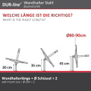 Stahl-Wandhalter (feuerverzinkt) 20/25/35/45/60/75cm Wandabstand (Dur-Line WHSF-Serie)