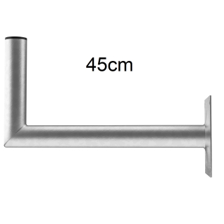 Stahl-Wandhalter (feuerverzinkt) 45cm Wandabstand (Dur-Line WHSF-Serie)