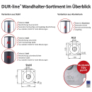 Stahl-Wandhalter (feuerverzinkt) 45cm Wandabstand (Dur-Line WHSF-Serie)