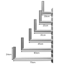 Stahl-Wandhalter (feuerverzinkt) 45cm Wandabstand (Dur-Line WHSF-Serie)