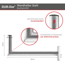 Stahl-Wandhalter (feuerverzinkt) 45cm Wandabstand (Dur-Line WHSF-Serie)