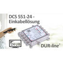 Dur-Line DCS 551-24 WD Unicable 2 / JESS Multischalter (1x24 UBs/Umsetzungen - für Quattro-LNB oder Breitband-LNB Betrieb für 1/2 Satelliten)