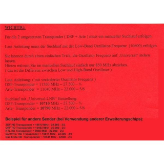 SMART DPA41/31+  / DUR EKP24 HDTV Erweiterungsmodul fr Transponder 11+17 (ZDF HD+ SAT1/PRO7/KABEL1 HD)