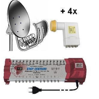 Wavefrontier Toroidal T90 Satanlage 4 Satelliten fr 12 Teilnehmer komplett