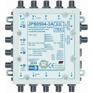 Unicable Umsetzer JULTEC JPS0504-3A/T/TN (erweiterbar bis auf mehrere 100 Teilnehmer / Made in Germany)